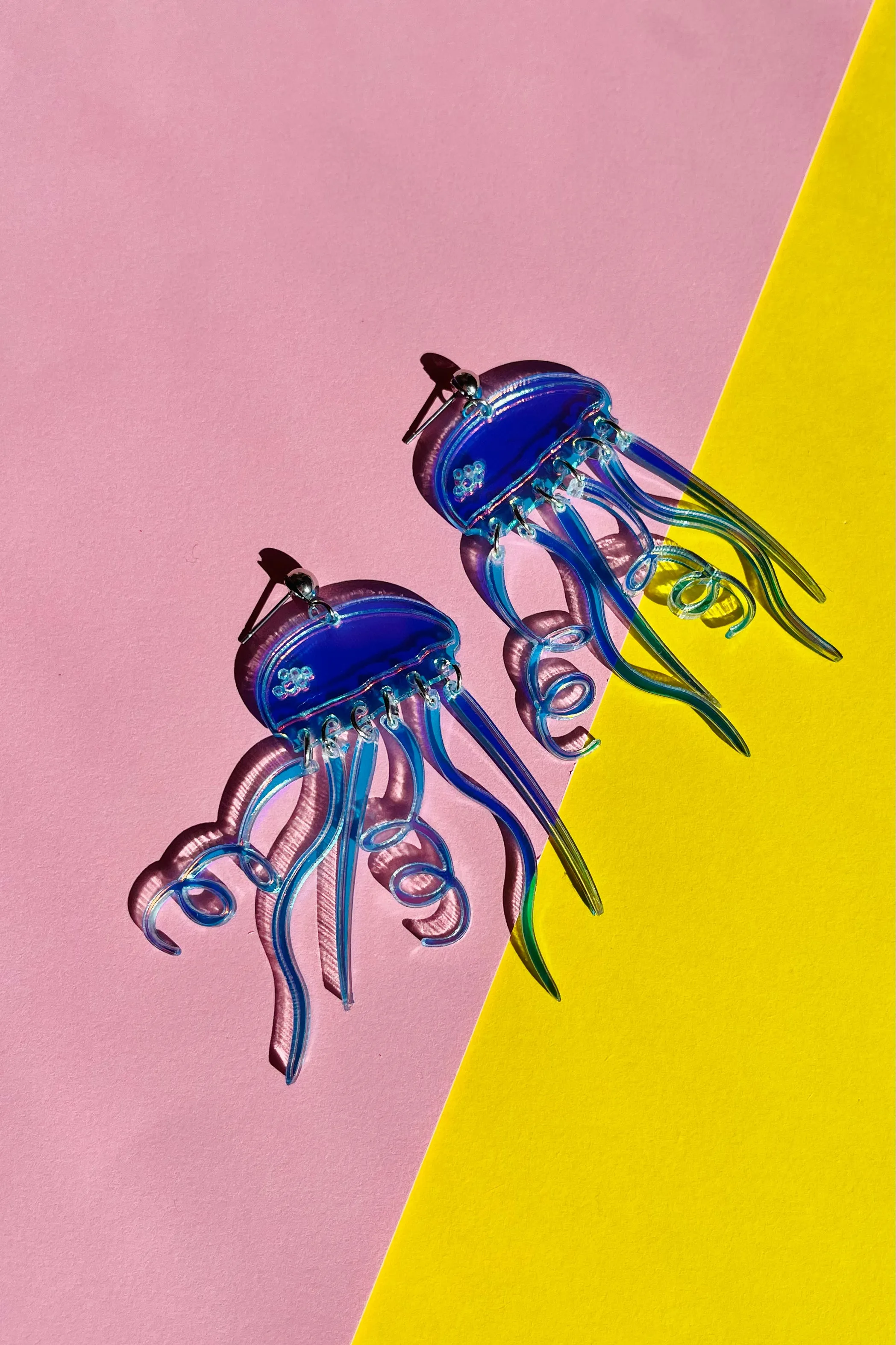 Iridescent Jellyfish Dangle Earrings