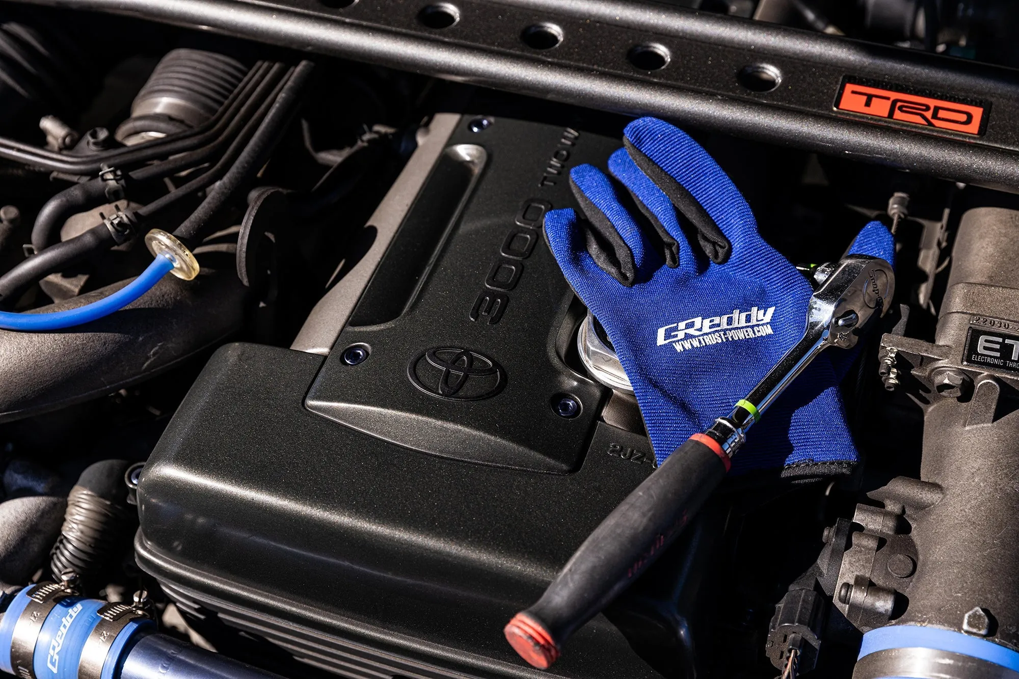 JDM GReddy "Passion for Performance" Mechanic's Gloves - Blue/Black