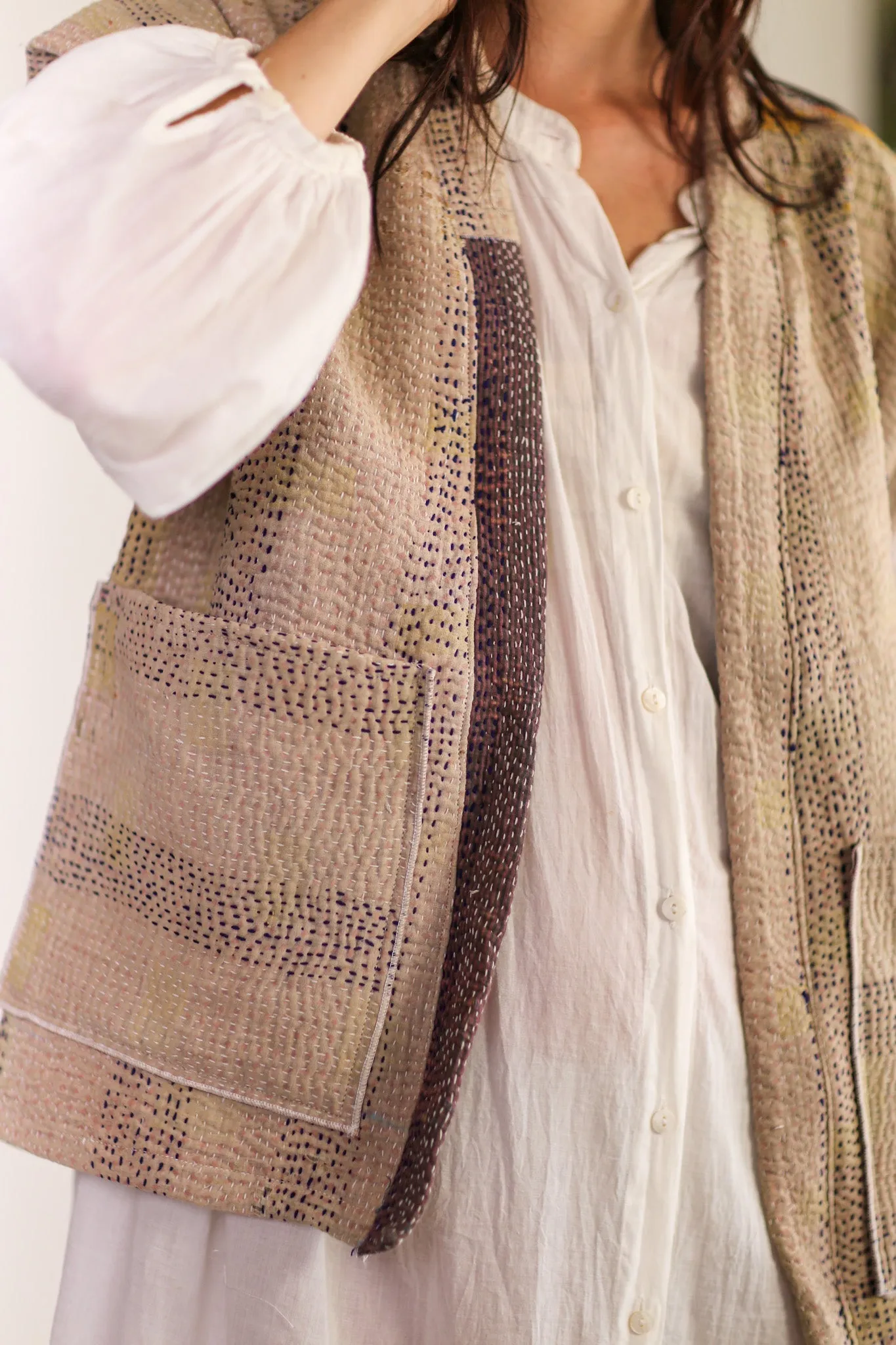 KANTHA QUILT VEST LIOU