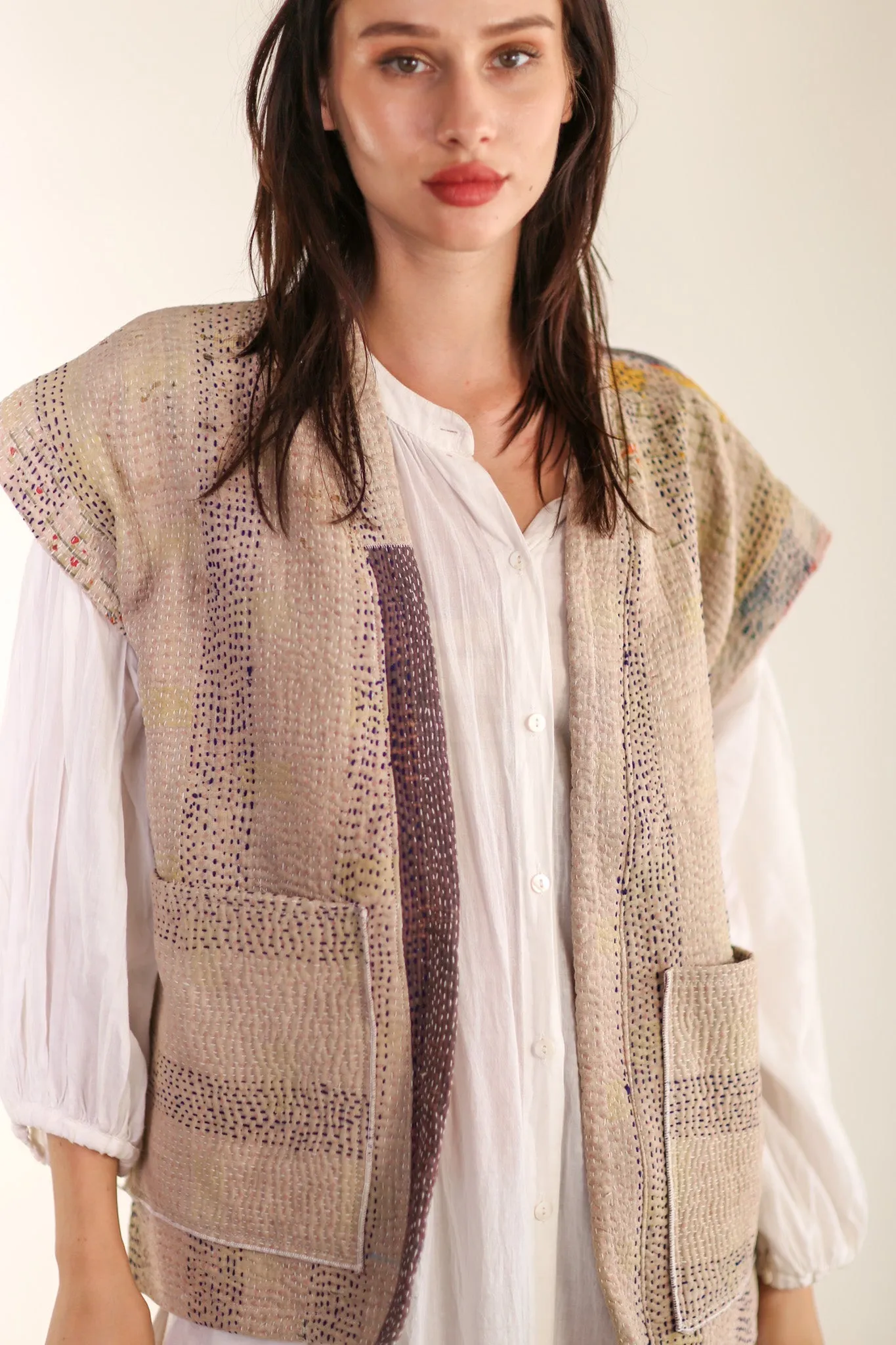 KANTHA QUILT VEST LIOU