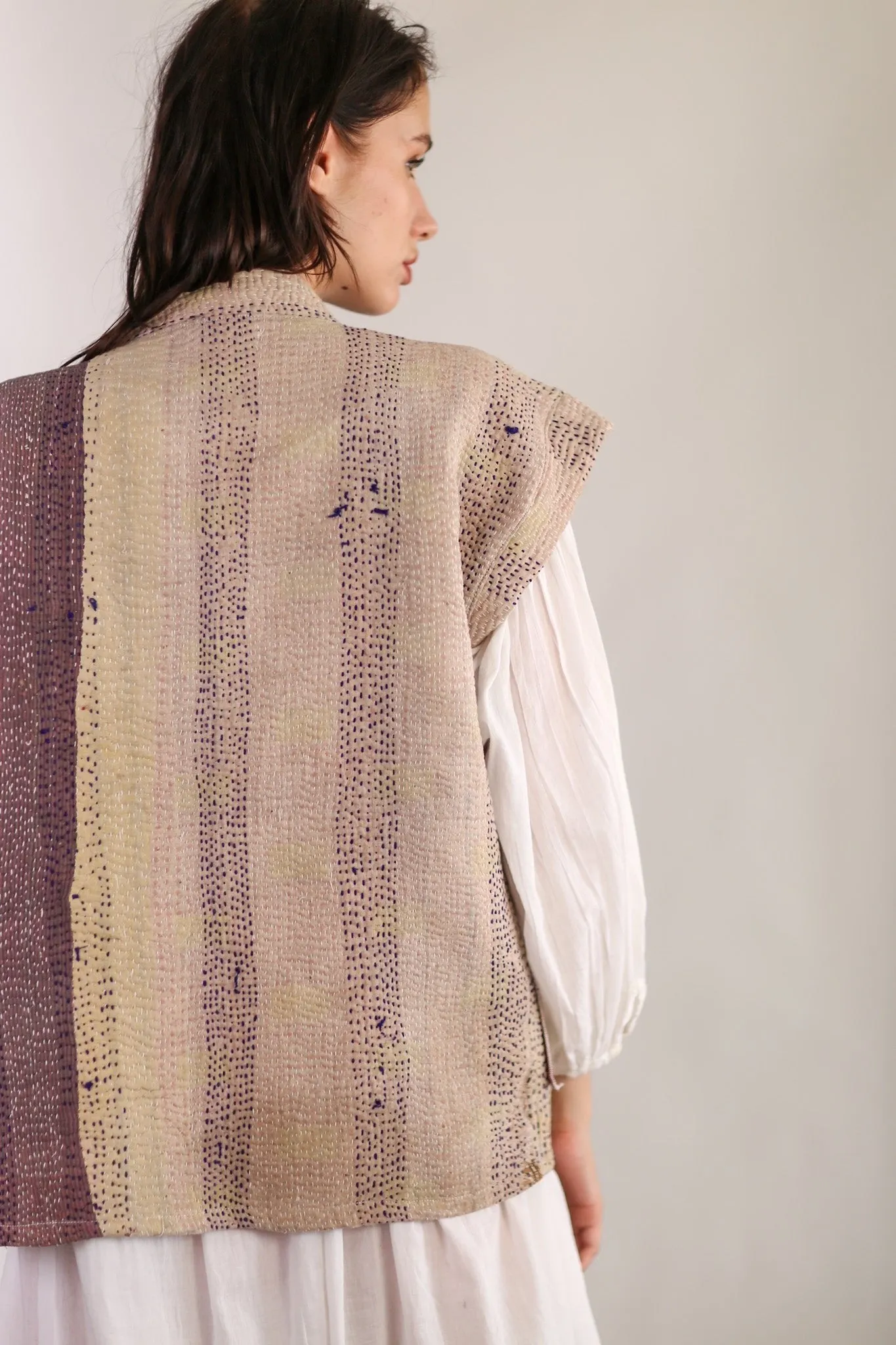 KANTHA QUILT VEST LIOU