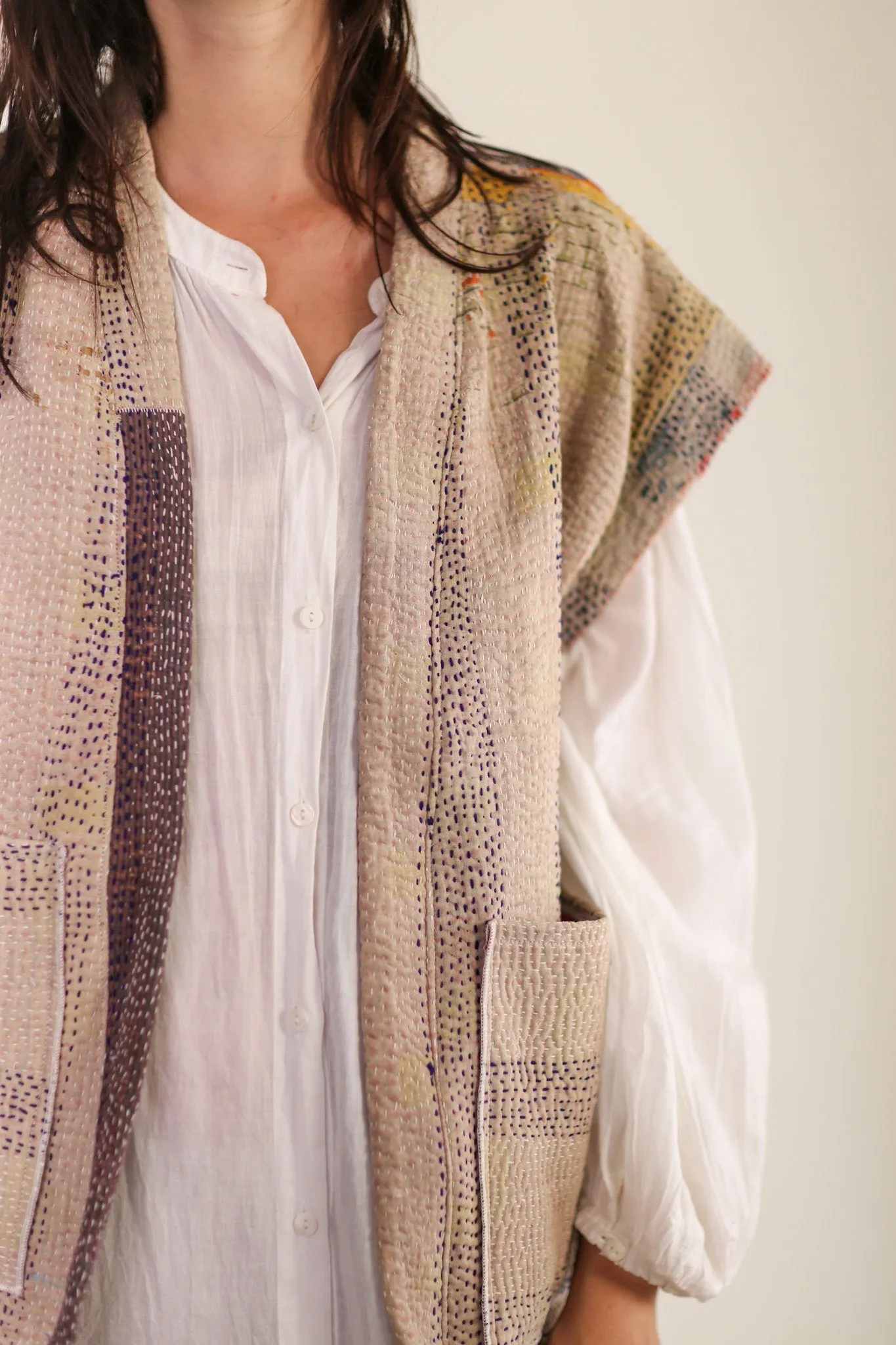 KANTHA QUILT VEST LIOU