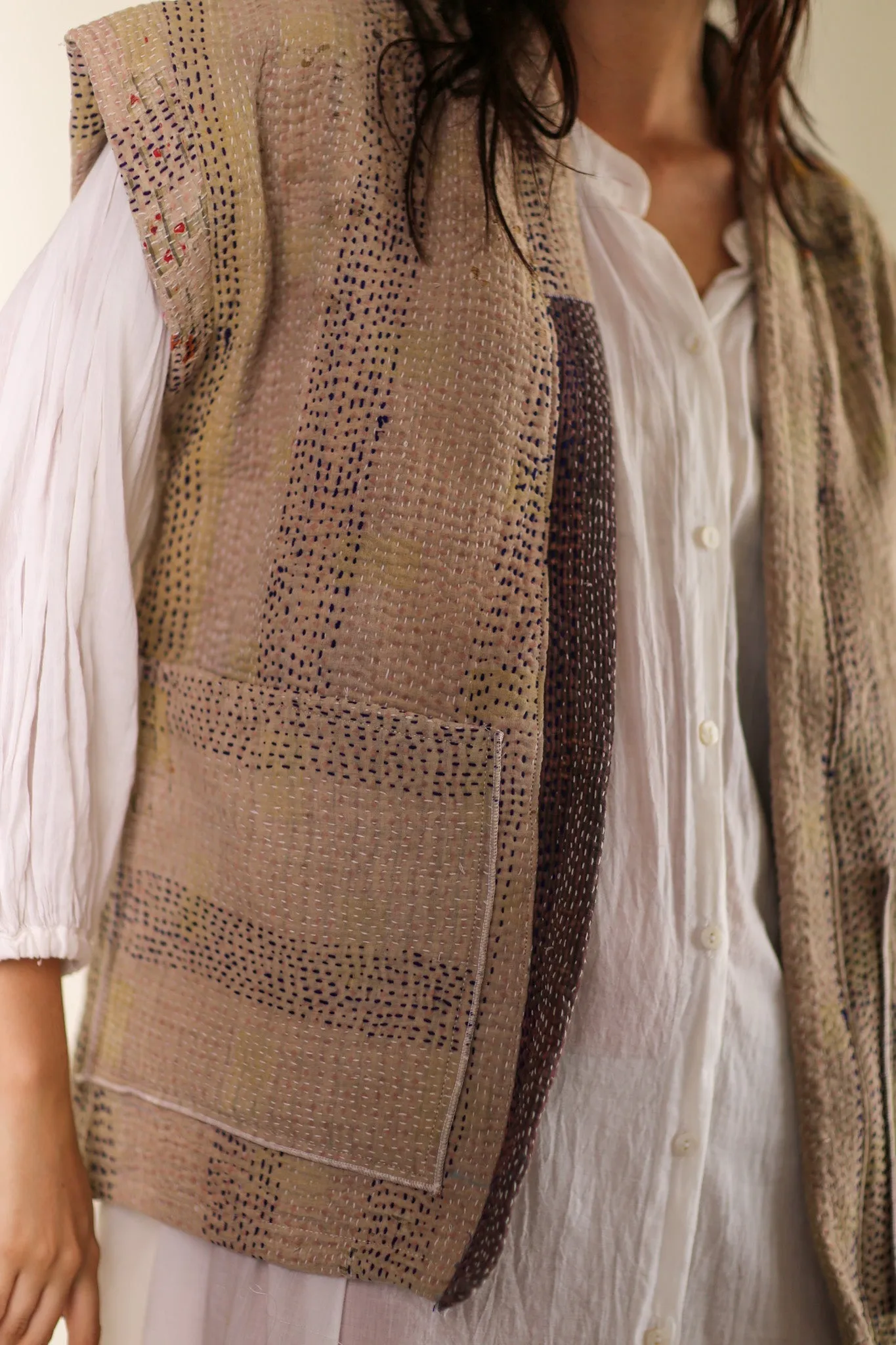 KANTHA QUILT VEST LIOU