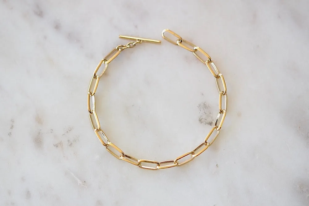 Knife Edge Oval Link Bracelet