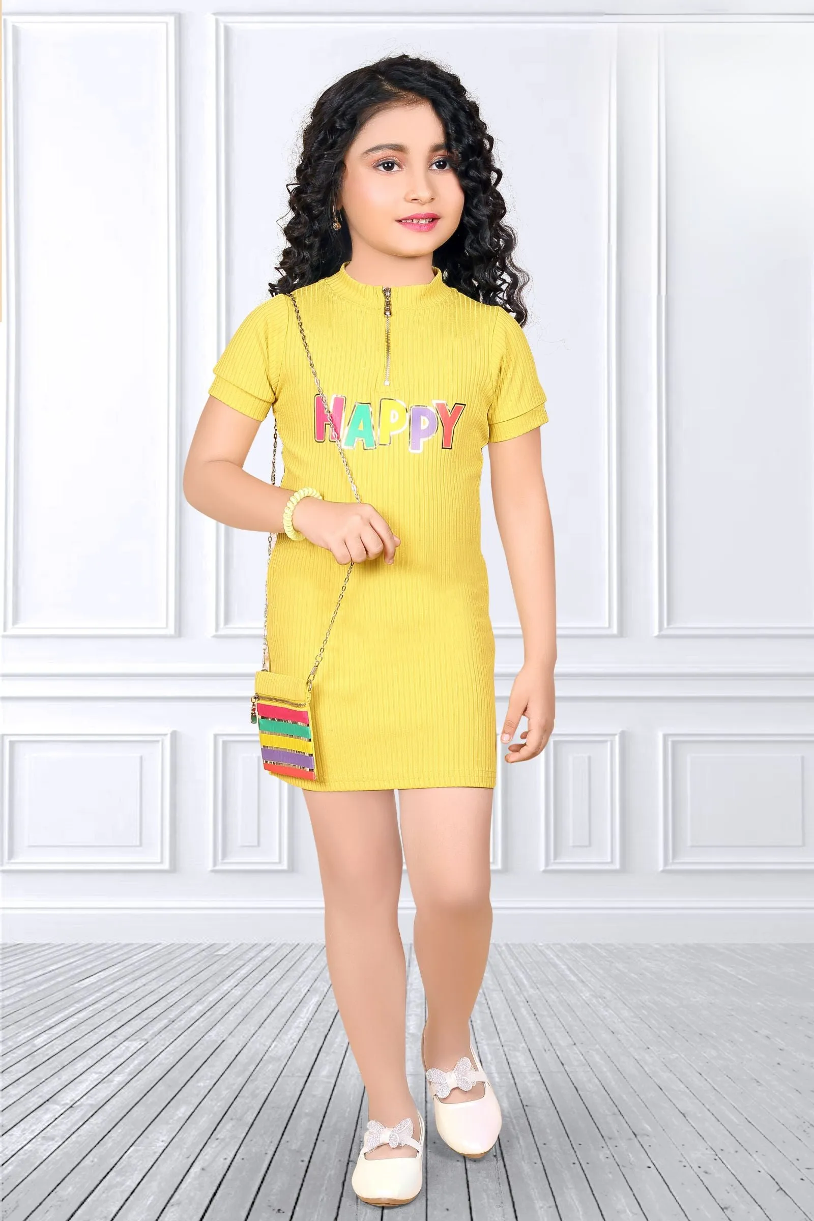 Liril Green Short Frock for Girls