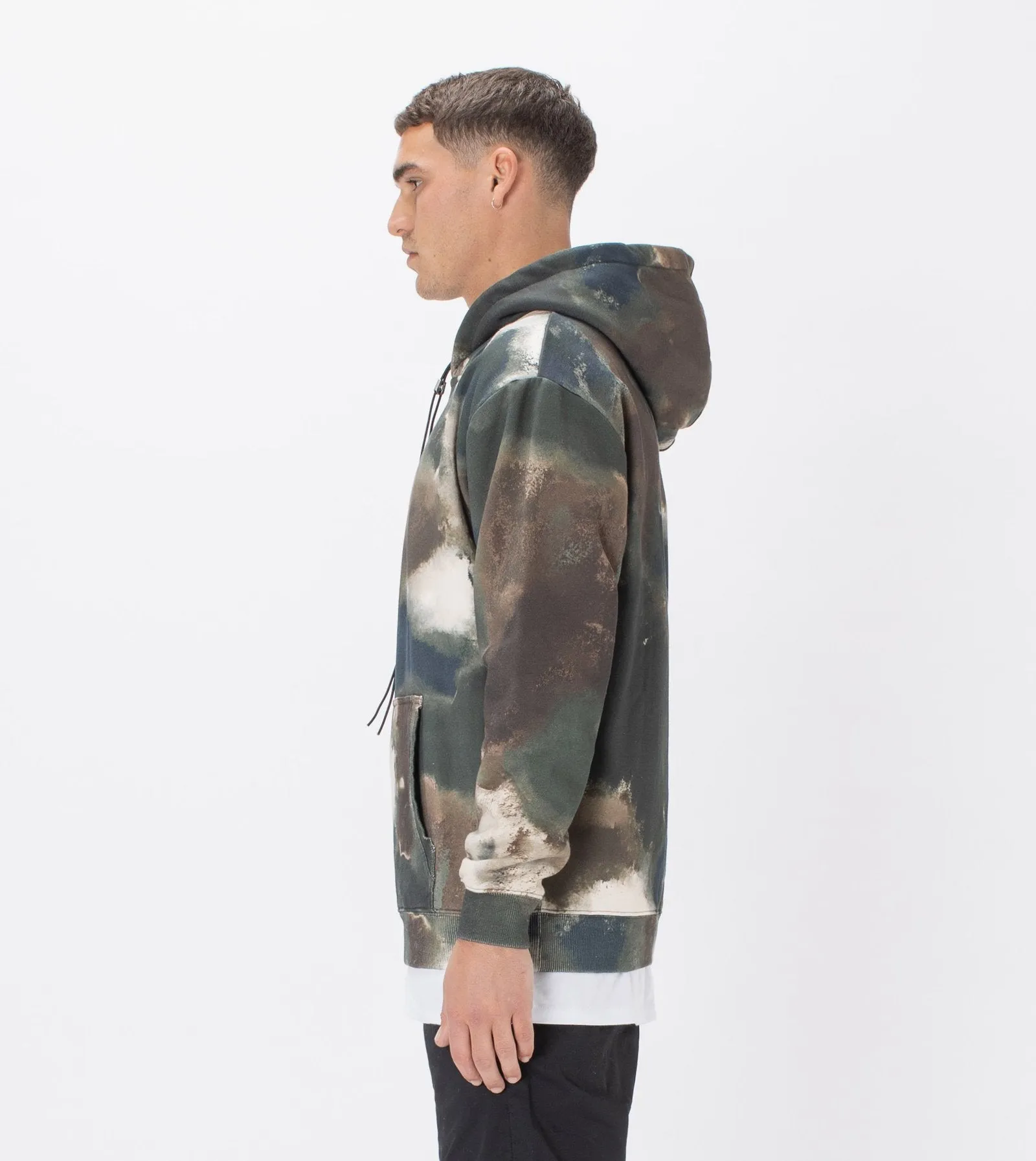 LOWGO HOOD SWEAT | WASHED CAMO