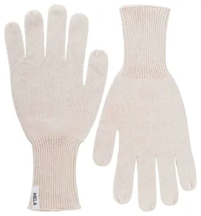 MELAWEAR Rishi knit gloves cream melange unisex