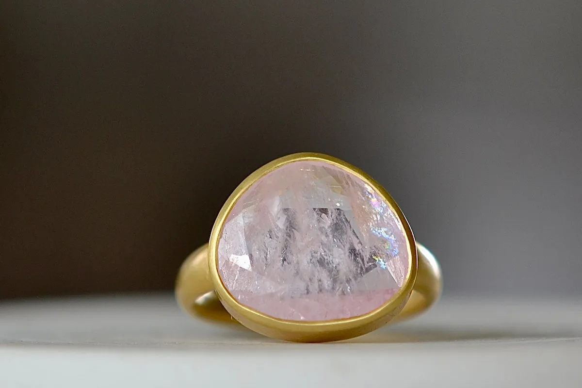 Morganite Greek Ring