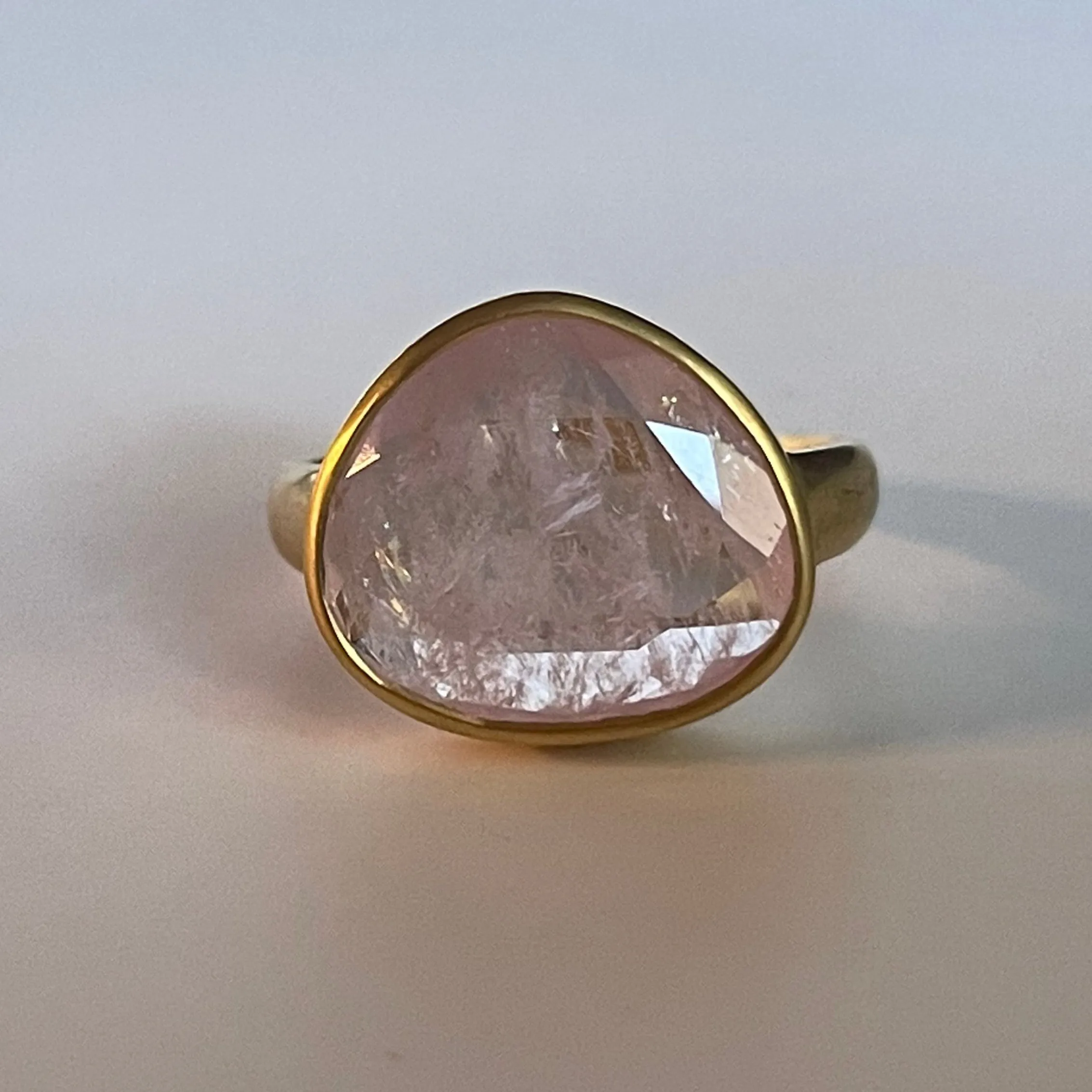 Morganite Greek Ring