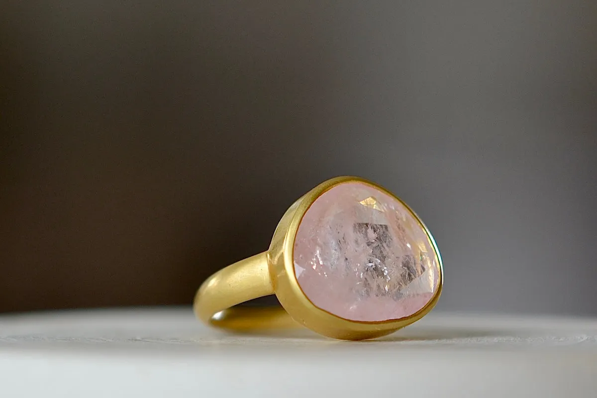 Morganite Greek Ring