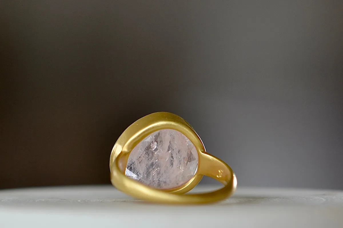 Morganite Greek Ring