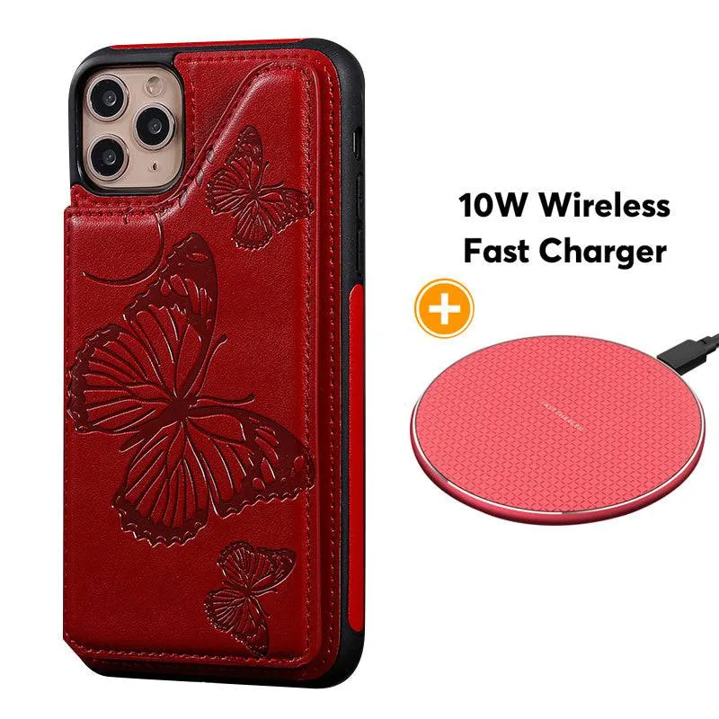 New Luxury Embossing Wallet Cover For iPhone 11Pro Max-Fast Delivery