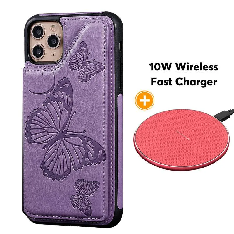 New Luxury Embossing Wallet Cover For iPhone 11Pro Max-Fast Delivery