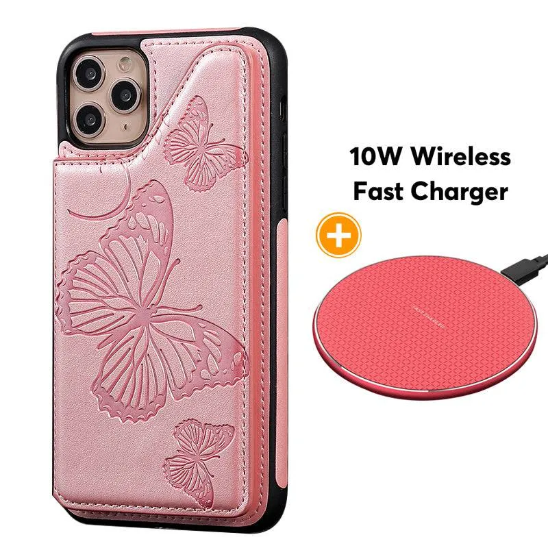 New Luxury Embossing Wallet Cover For iPhone 11Pro Max-Fast Delivery