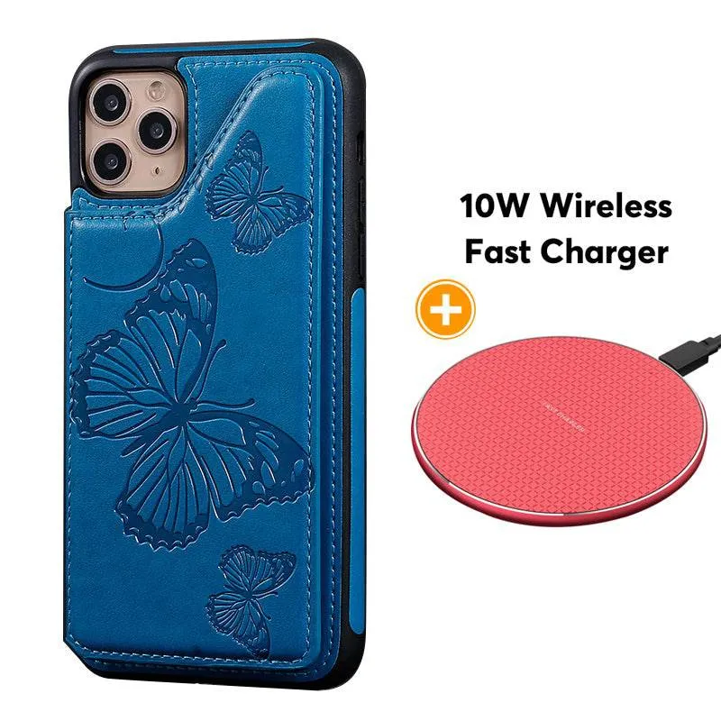 New Luxury Embossing Wallet Cover For iPhone 11Pro Max-Fast Delivery