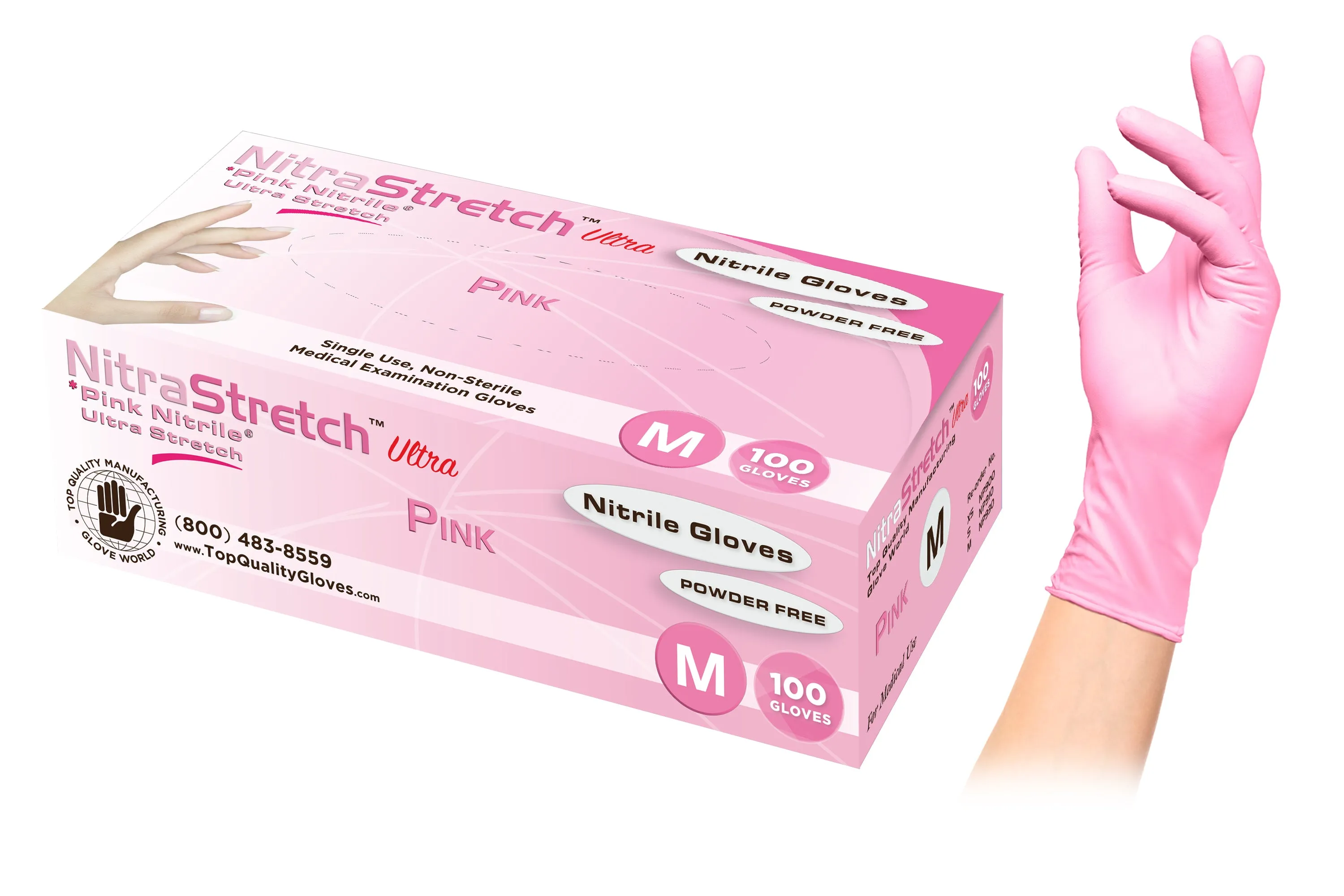 NitraStretch Pink™ Gloves (Nitrile)