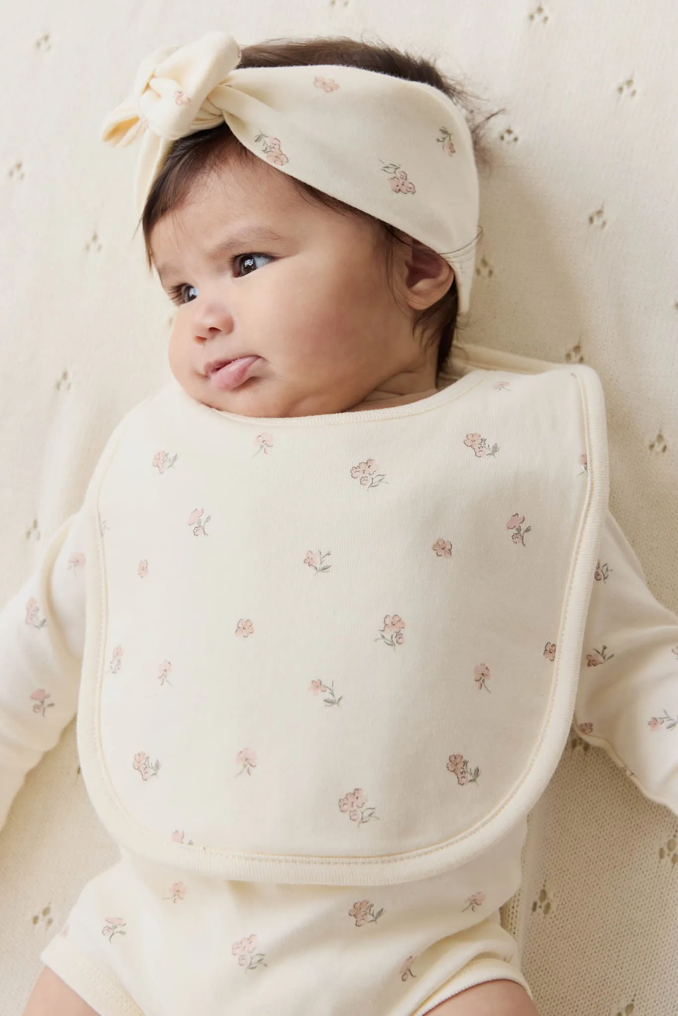 Organic Cotton Bib - Meredith Egret