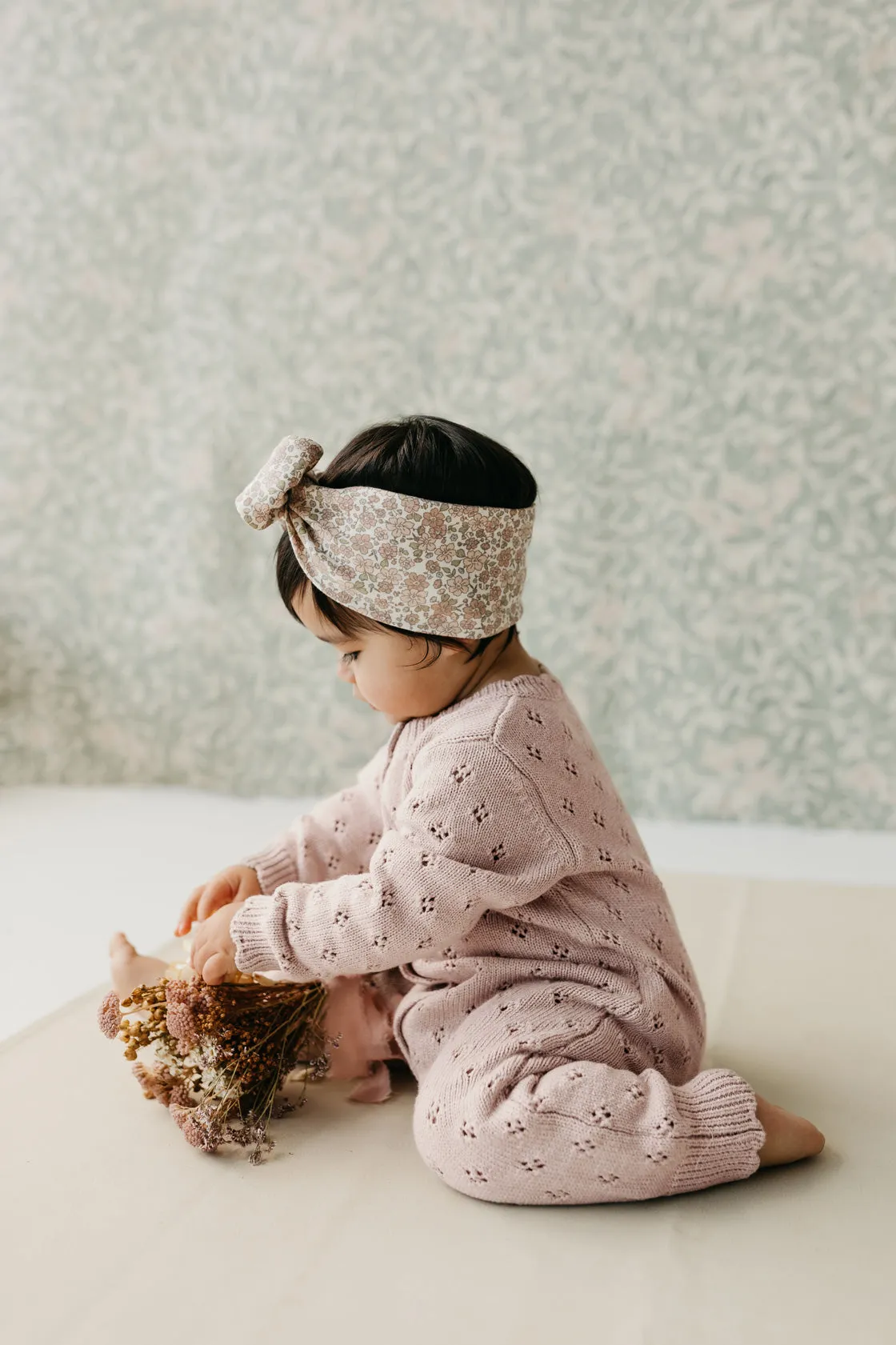 Organic Cotton Headband - Chloe Floral Tofu