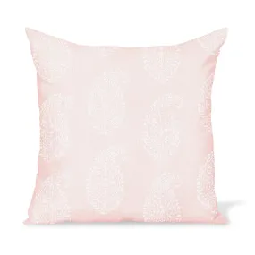 Peter Dunham Textiles Kashmir Paisley in White/Pink Pillow