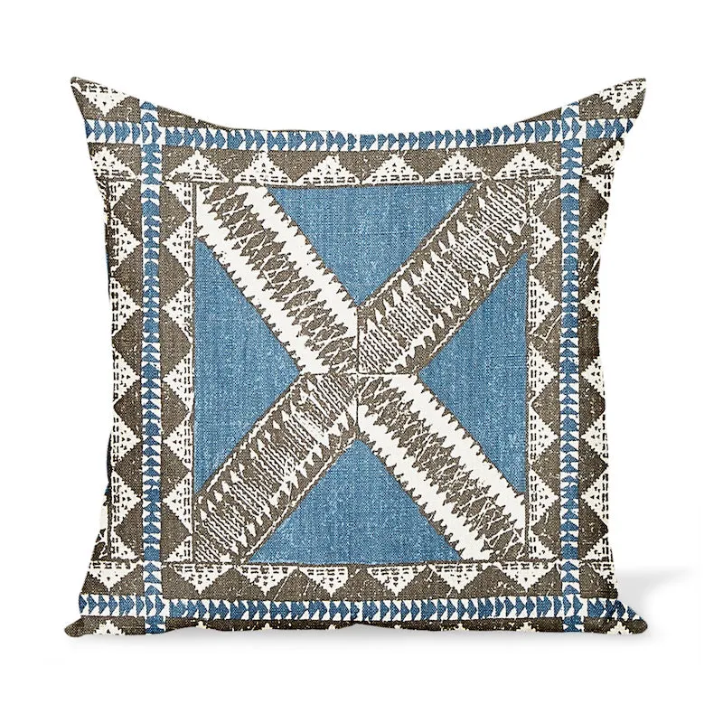 Peter Dunham Textiles Zulu in Indigo Pillow