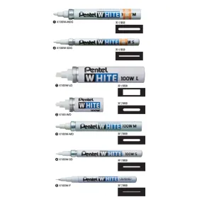 (Pre-Order) PENTEL White 0.5mm~3.0mm X100W