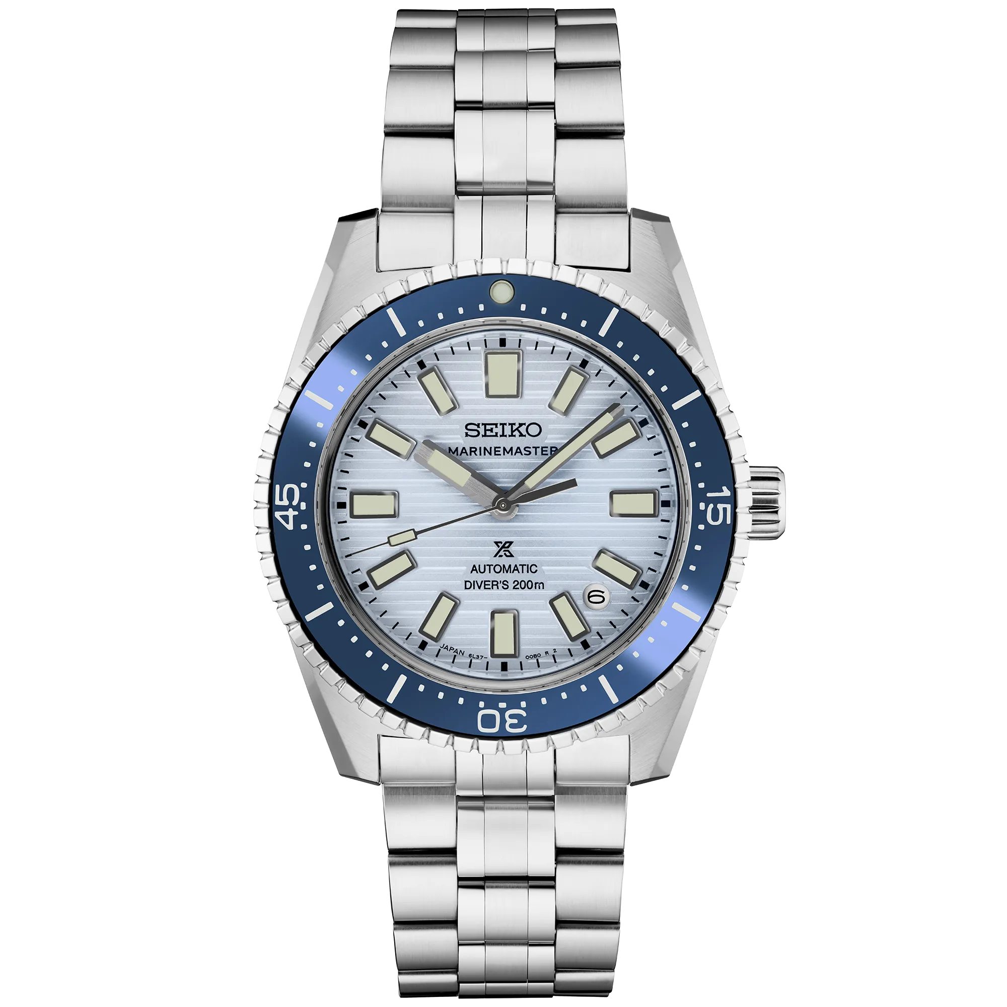 PROSPEX MARINEMASTER 1965 DIVER'S WATCH RE-INTERPRETATION ICE BLUE SJE099