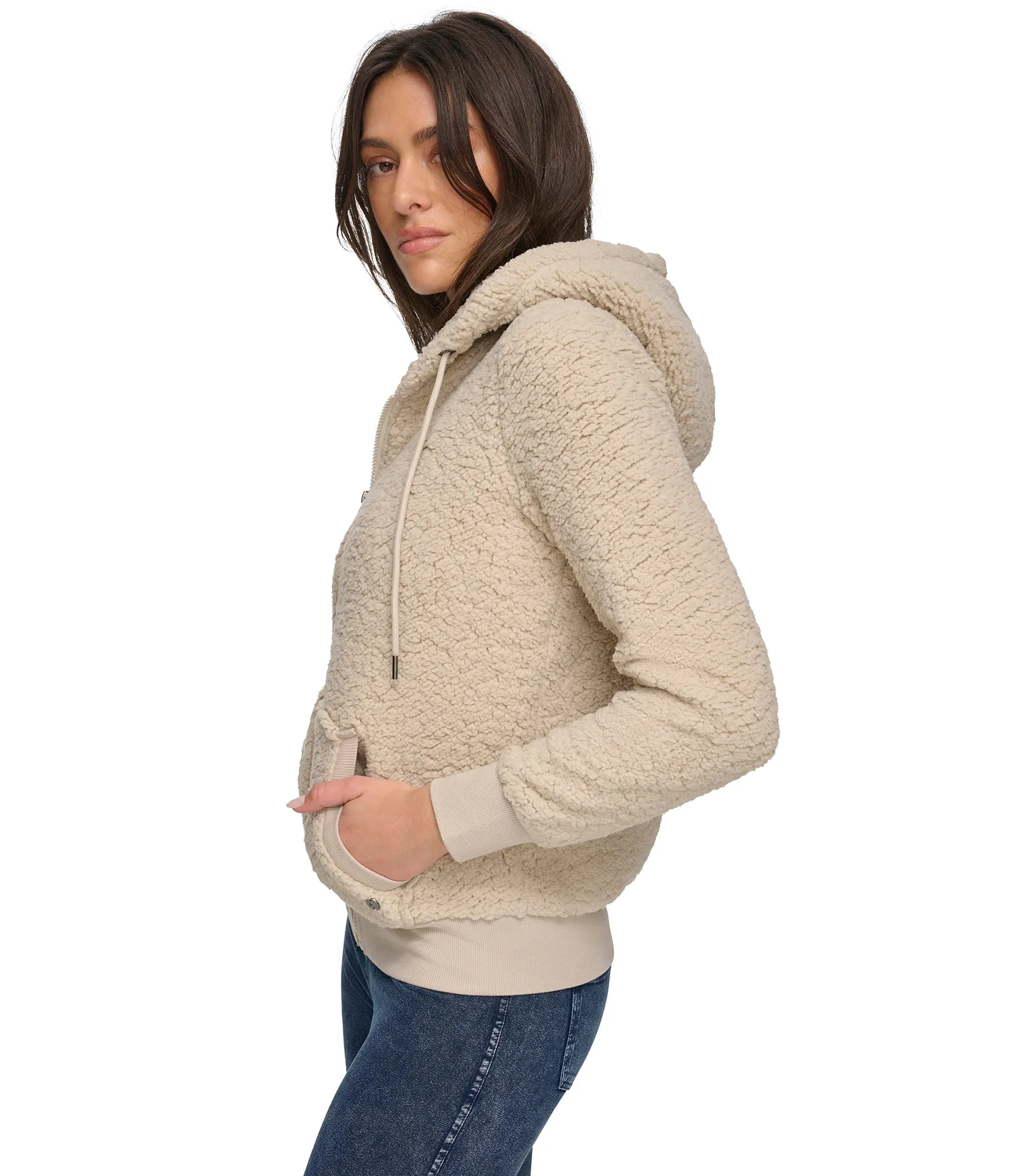 Sherpa Zip Up With Hood