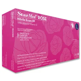 StarMed Rose Nitrile Gloves Powder Free