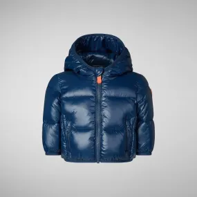 Unisex kids' animal free puffer jacket Jody in ink blue