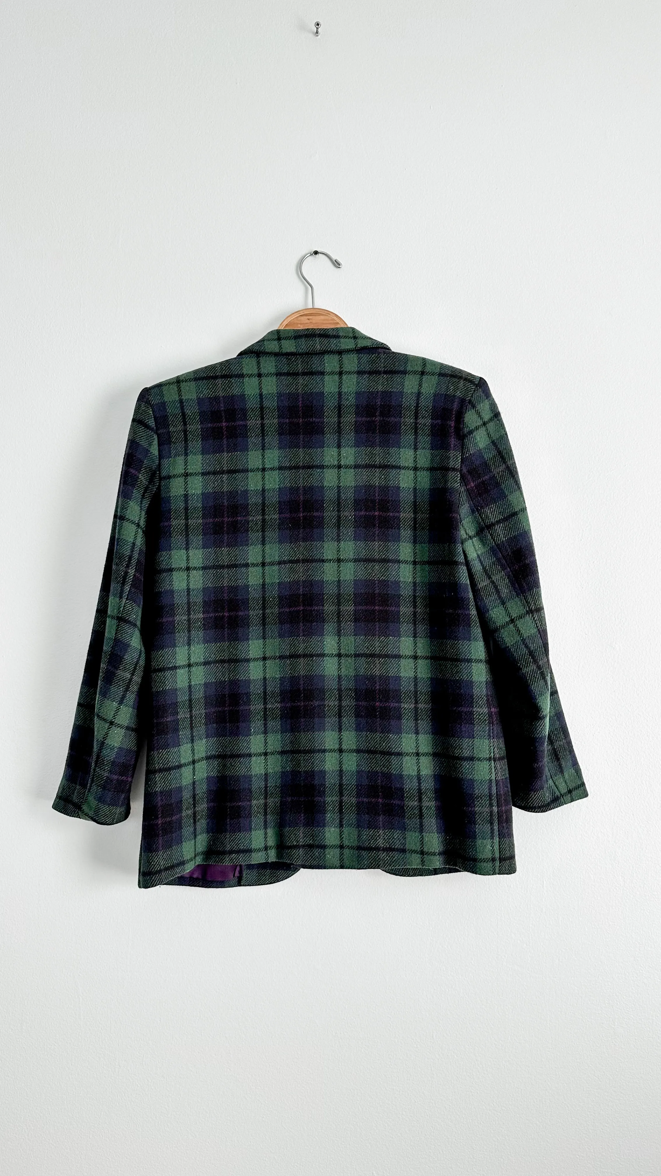 Vintage 90’s Green Plaid Blazer (4 or S)