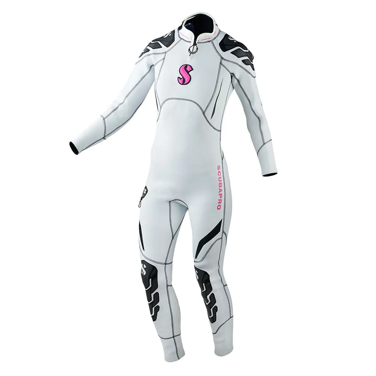 Woman's White Everflex 3/2 Full Wetsuit